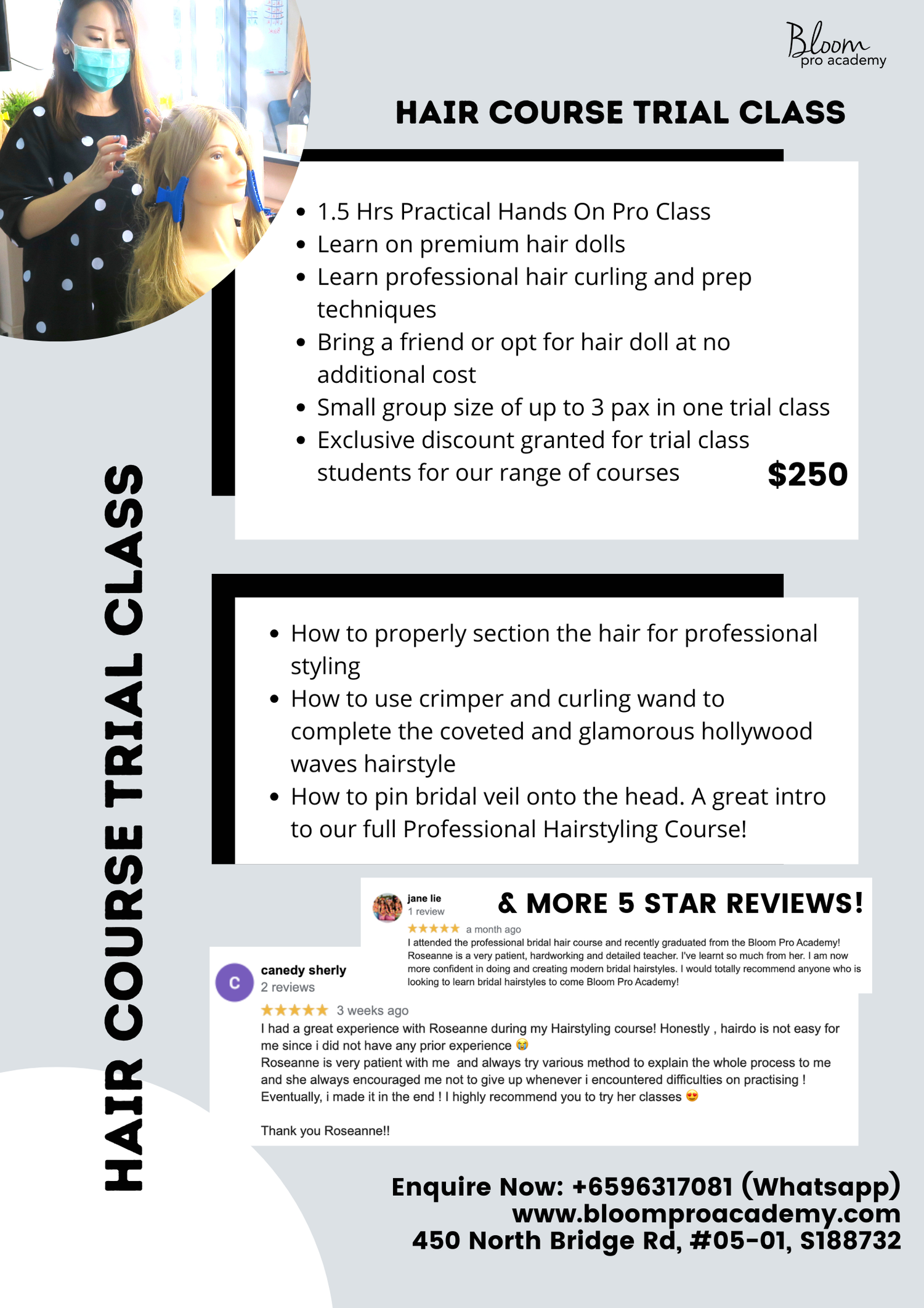 Bloom Pro Hair Trial Class