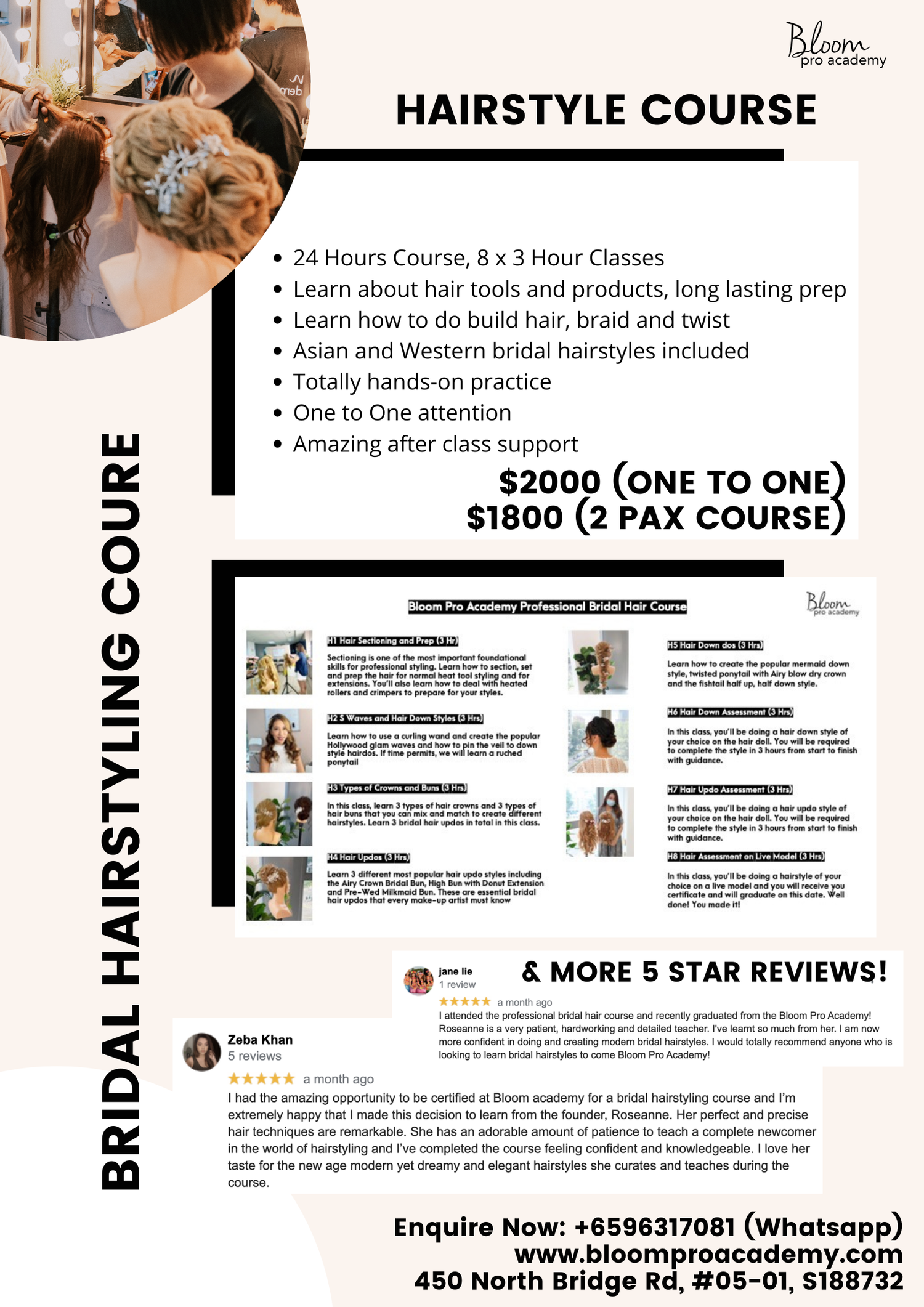 Bloom Pro Bridal Hairstyling Course (One to One)